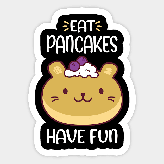 Eat Pancakes Have Fun Pancake Sticker by Shirtjaeger